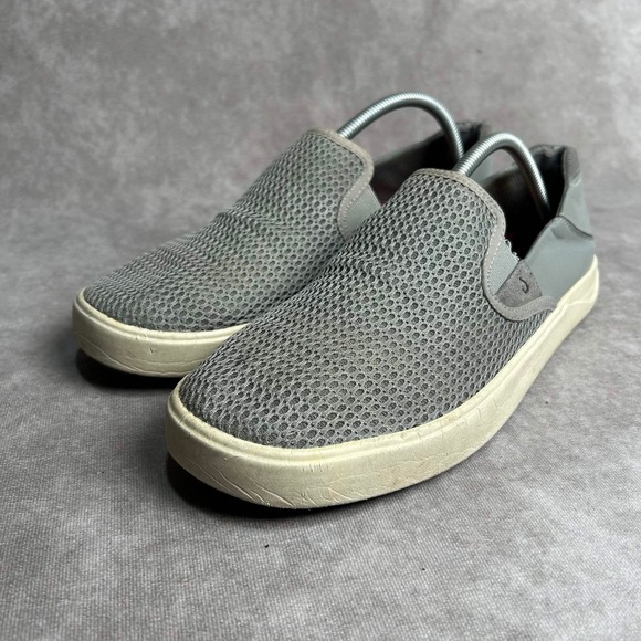 OluKai Other - OluKai Lae'ahi Mens 10 Grey Mesh Slip On Sneakers 10443-2525 Casual Shoes
